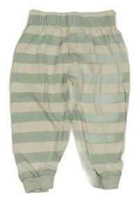 Smetanovo-zelené pruhované tepláky 