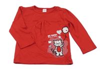 Červená tunika s kočičkou 