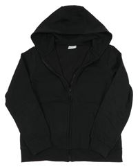 Černá propínací mikina s kapucí 