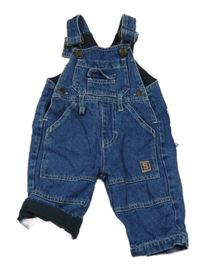 Tmavomodré laclové podšité rifle 