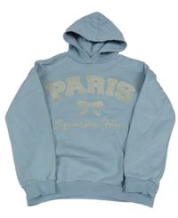 Světlemodrá mikina s nápisem a kapucí C&A