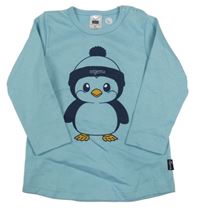 Světlemodré triko s tučňákem 