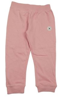 Růžové tepláky s potiskem 