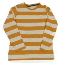 Smetanovo-hořčicové pruhované triko George