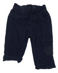 Tmavomodré podšité manšestráky George