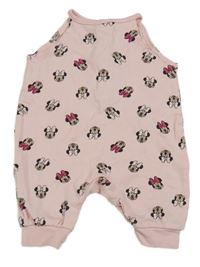 Růžový kraťasový overal s Minnie Disney
