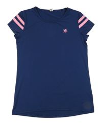Tmavomodro-růžové sportovní tričko s hvězdou Yigga