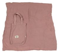 2set - Starofialová mušelínová deka + mušelínový sáček 