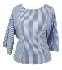 Dámská modro-bílá pruhovaná crop halenka Primark 