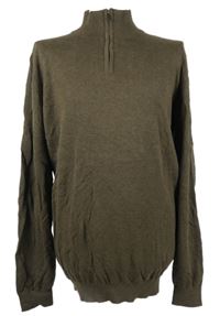 Nové - Pánský hnědý svetr se stojáčkem Boston Brothers vel. 3XL