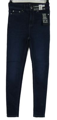 Nové - Dámské tmavomodré skinny rifle F&F