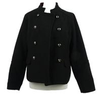 Dámský černý vlněný krátký kabát La Redoute 