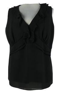 Dámská černá halenka s volánky