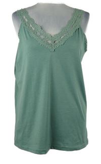 Dámský zelený top s krajkou Emery Rose