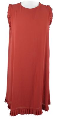 Dámské červené šaty s volánky Kaos 