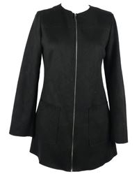 Dámský černý semišový kabát Zara