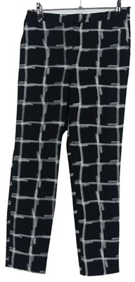 Dámské černo-bílé kostkované kalhoty Topshop 
