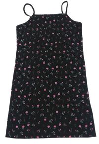 Černé květinové šaty Primark