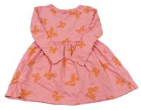 Růžové šaty s motýly Dopodopo