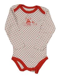 Bílo-červené puntíkaté body s myškou Lupilu