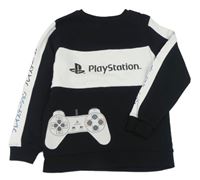 Černo-bílá mikina s potiskem Playstation