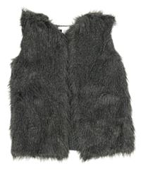 Šedá kožešinovo/pletená vesta Primark