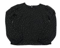 Černá puntíkatá šifonová halenka George