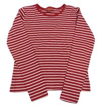 ČErvené pruhované crop triko H&M