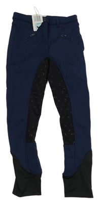 Nové - Tmavomodro-černé thermo jezdecké kalhoty Crane