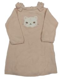 Světlerůžové pletené šaty s kočkou C&A