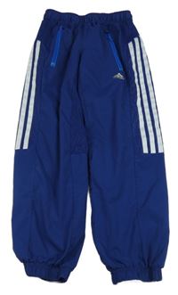 Tmavmodré sportovní kalhoty s logem Adidas