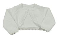 Bílé svetrové propínací bolerko Nutmeg