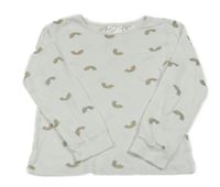 Bílé pyžamové triko s duhami H&M