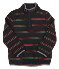 Černá pruhovaná fleecová mikina M&S