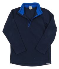 Tmavomodrá fleecová funčkční mikina Quechua