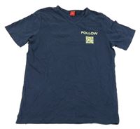 Tmavomodré tričko s potiskem S. Oliver