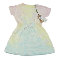 Nové - modro-žluto-růžové šaty M&Co.