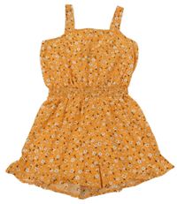 Oranžový lehký kraťasový overal New Look 