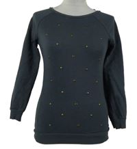 Dámská šedá mikina se cvočky Atmosphere