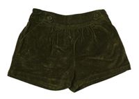 Khaki sametovo/riflové kraťasy M&S