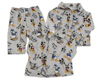 3set - Šedé pyžamo s Mickeym a Donaldem LC Waikiki + Disney