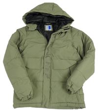 Nové- Khaki šusťáková zimní bunda s kapucí Jack & Jones