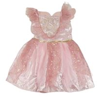 Kostým - Růžové šaty s jednorožcem a hvězdami - víla F&F