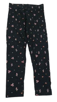 Černé květované legíny M&S