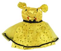 Kostým - Žluté saténovo/tylové šaty s volánky - Pikachu 