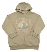 Světlehnědá mikina s potiskem a kapucí C&A