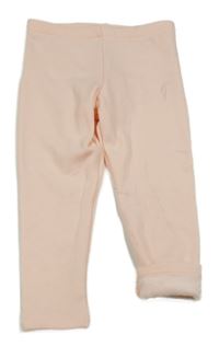 Světlerůžové zateplené legíny F&F