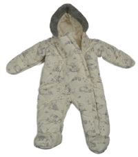 Smetanová šusťáková zimní kombinéza s Púem a kapucí George