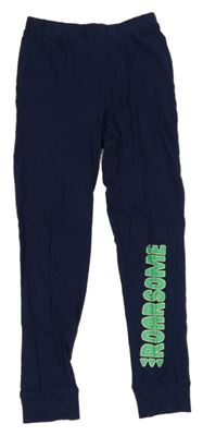 Tmavomodré pyžamové kalhoty s nápisem Lily & Dan