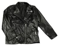 Černá koženková bunda shein